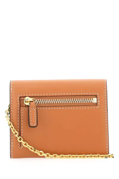 Mcm Caramel Leather Mini Mode Travia Wallet