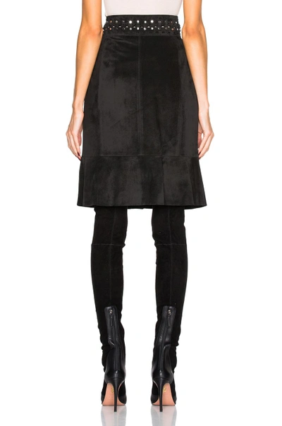 Shop Proenza Schouler Suede Skirt In Black