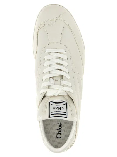 Chloé Womens Winter Wht Kick Brand-patch Leather Low-top Trainers Eur 36 / 3 Uk