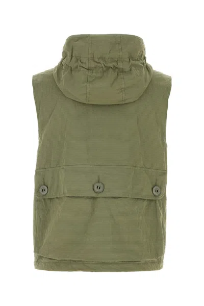 Emporio Armani Gilet In Misto Cotone Verde Uomo