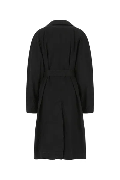 Balenciaga Midnight Blue Cotton Overcoat