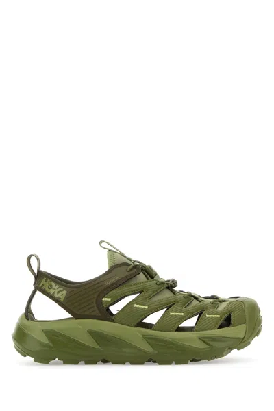Shop Hoka Pistachio Green Fabric And Rubber U Hopara Sneakers