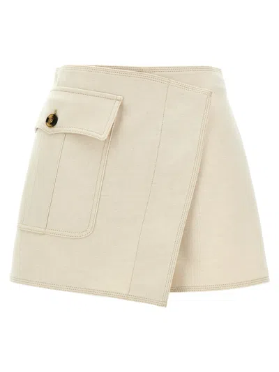 PHILOSOPHY SKORT CANVAS BERMUDA, SHORT WHITE 