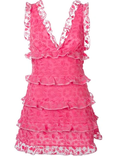 Giamba Ruffled Dress In Pink
