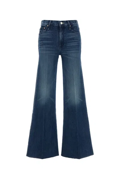 Mother Stretch Denim The Twister Sneak Fray Wide-leg Jeans In Blue