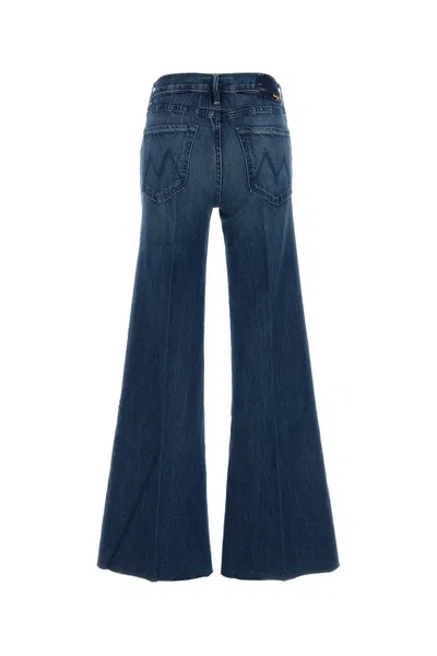 Mother Stretch Denim The Twister Sneak Fray Wide-leg Jeans In Blue