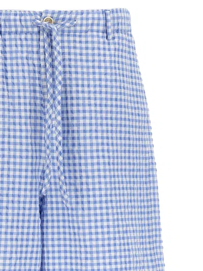 MARNI VICHY BERMUDA SHORTS BERMUDA AND SHORT LIGHT BLUE 