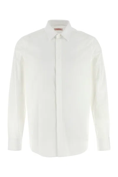 Valentino Tailored Poplin Shirt With Button Accents