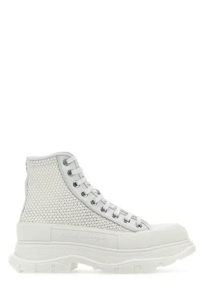 Alexander Mcqueen Tread Slick High-top Sneakers In White