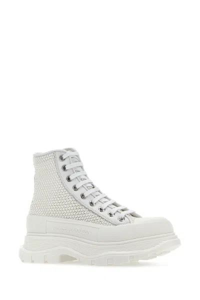 Alexander Mcqueen Tread Slick High-top Sneakers In White