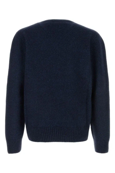 Alexander Mcqueen Men's Melange Wool Blend Sweater In Blue