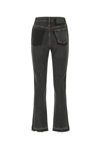 Alexander Mcqueen Alexander Mc Queen Slim Black Bell Bottom Jeans In Black