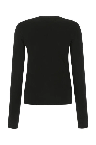Alexander Mcqueen Translucent Ribbed-knit Crew-neck Jumper In Black