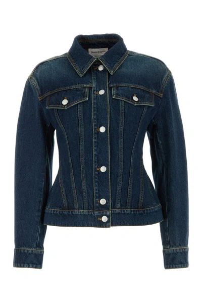 Alexander Mcqueen Coats & Jackets In Blue