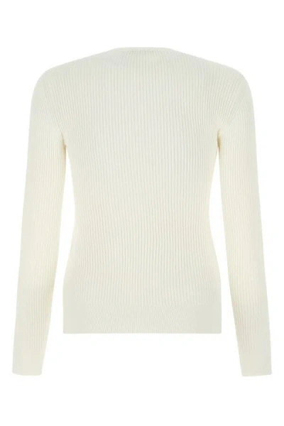Alexander Mcqueen Women's Ivory Stretch Viscose Sweater In White