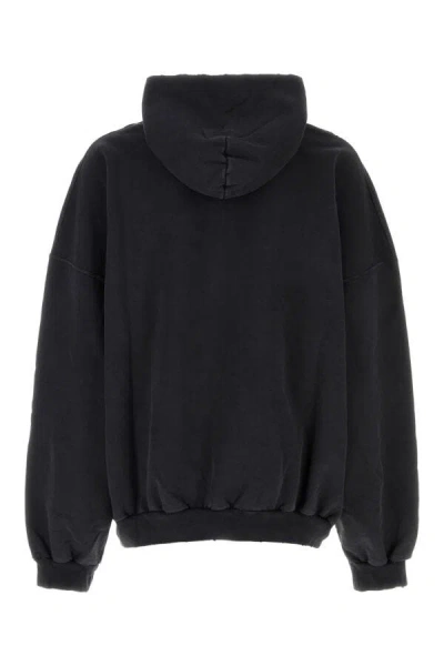 Balenciaga 3b Liquified Black Faded Sweatshirt In Black