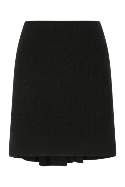 Bottega Veneta Knitted Mini Skirt In Black