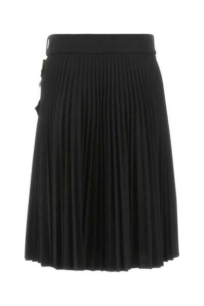 Burberry Women's Stretch Polyester Blend Skirt In Black