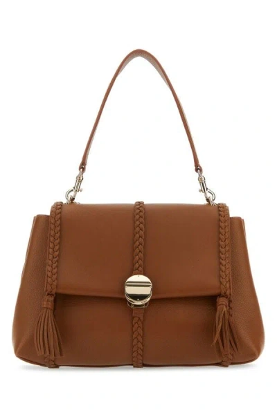 Chloé Chloe Women Caramel Leather Medium Penelope Handbag In Brown
