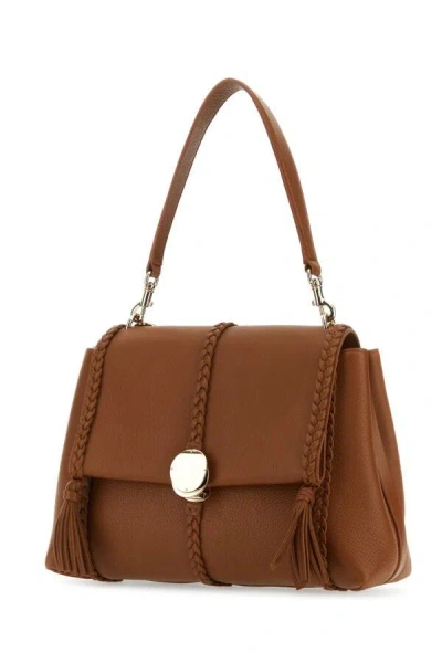 Chloé Chloe Women Caramel Leather Medium Penelope Handbag In Brown