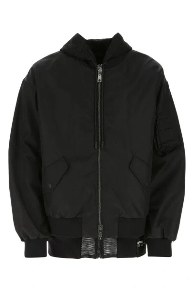Dolce & Gabbana Men's Nylon Bomber Jacket In Black