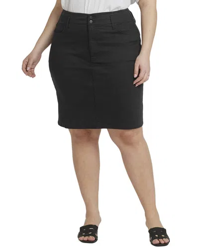 Nydj Hollywood Pencil Denim Skirt In Black