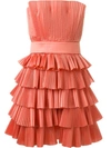 Capucci Strapless Pleated Dress - Pink In Pink