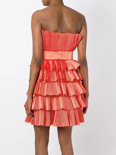 Capucci Strapless Pleated Dress - Pink In Pink
