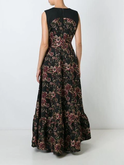 Shop Antonio Marras Floral Dress In Black