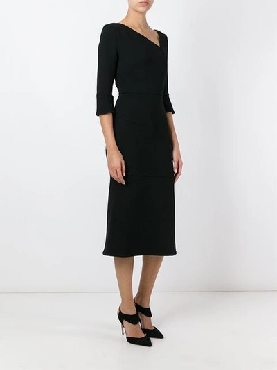 Double-Breasted Wool Coat in Black – Roland Mouret