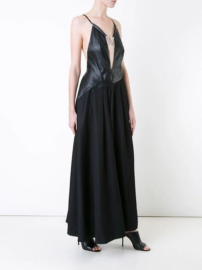 Shop Mugler Backless Gown - Black