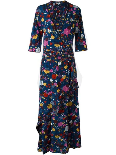 Kenzo Floor-length Printed Silk Maxi Dress