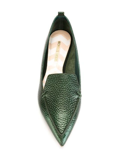 Shop Nicholas Kirkwood 18mm Beya Loafers - Green