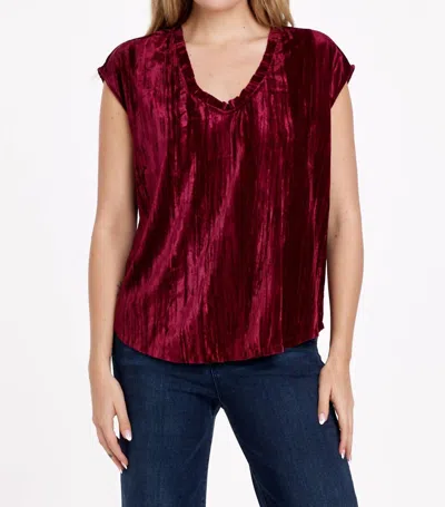 Dear John Denim Yanis Sleeveless Top In Red Plum In Multi