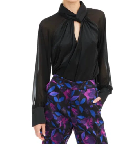 Allison New York Samantha Blouse In Black In Black