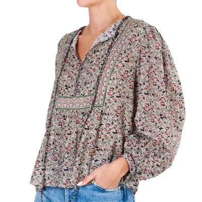 MABE ERMA LONG SLEEVED TOP IN MULTI 