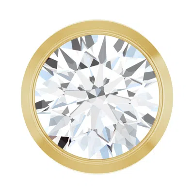 Diamond2deal 14k Yellow Gold 1/2 Ct Lab-grown Diamond Chain Slide Pendant In Yellow