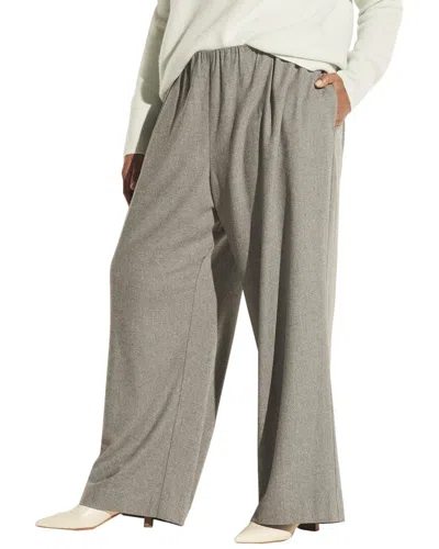 Vince Flannel Wool-blend Pant In Grey