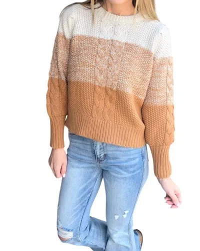 EESOME OMBRE SWEATER IN CAMEL 