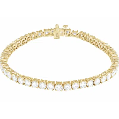 Diamond2deal 14k Yellow Gold 8 Ctw Lab-grown Diamond Line Bracelet 7" In Yellow