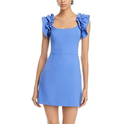 French Connection Whisper Ruffled Mini Dress In Multi