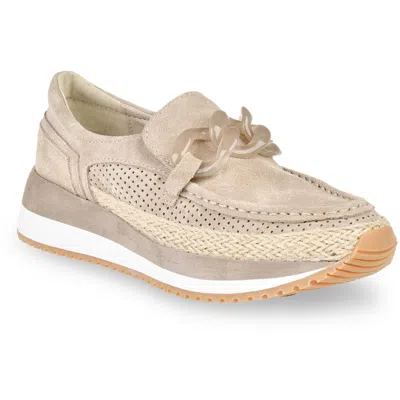 Dolce Vita Jadah Womens Suede Wedge Loafers In Grey