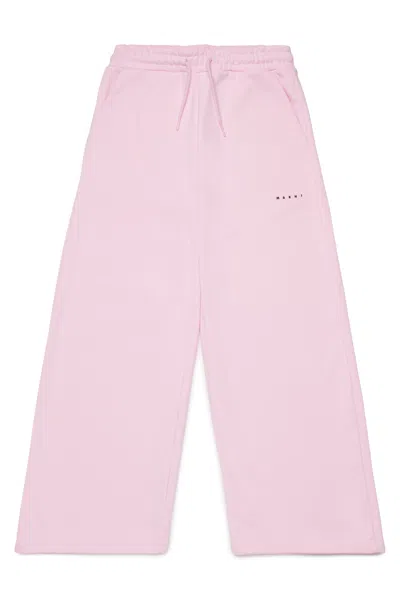 Marni Logo-embroideredtrack Pants In Pink