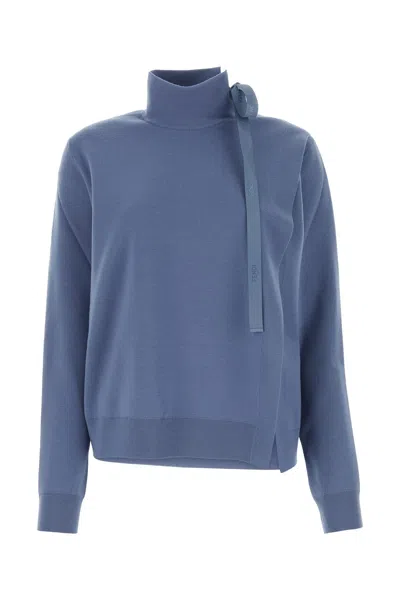 Fendi Modern Wool Blend Sweater With Unique Neckline
