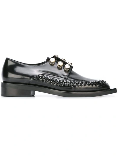 Coliac 'rugby' Pearl-embellished Derby Shoes In Black
