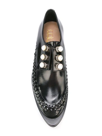 Shop Coliac 'rugby' Pearl-embellished Derby Shoes