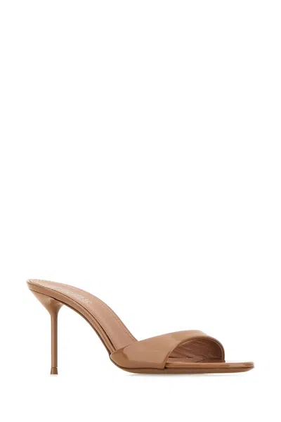 Paris Texas Leather Lidia Mules Almond Toe Stiletto Heel