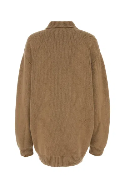 Prada Cardigan In Cashmere Biscotto  Donna