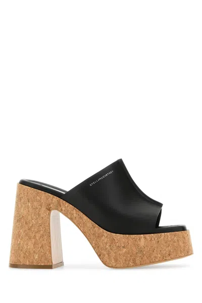 Stella Mccartney Eco-friendly Square Open Toe Cork Platform Heels
