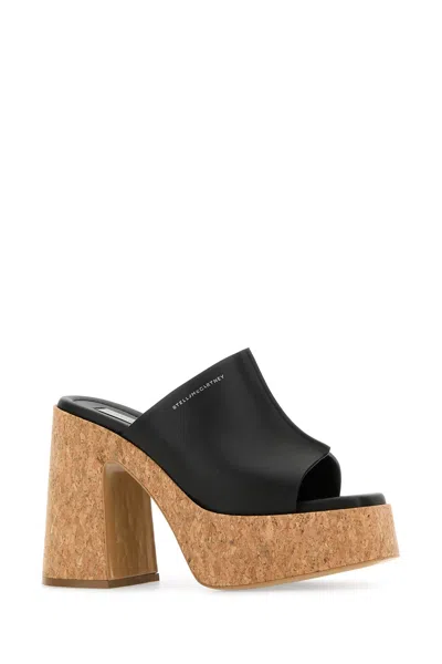 Stella Mccartney Eco-friendly Square Open Toe Cork Platform Heels